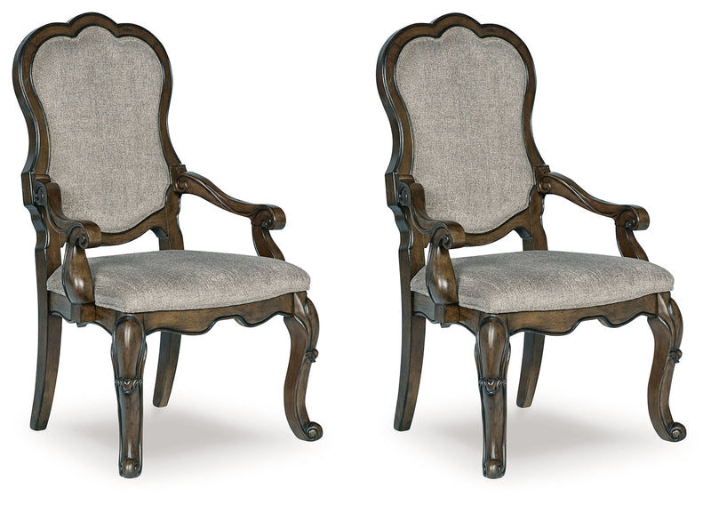 Maylee Dining Table and 4 Chairs and Bench in Dark Brown from Ashley - Lara Furniture