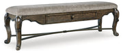 Maylee Dining Table and 4 Chairs and Bench in Dark Brown from Ashley - Lara Furniture