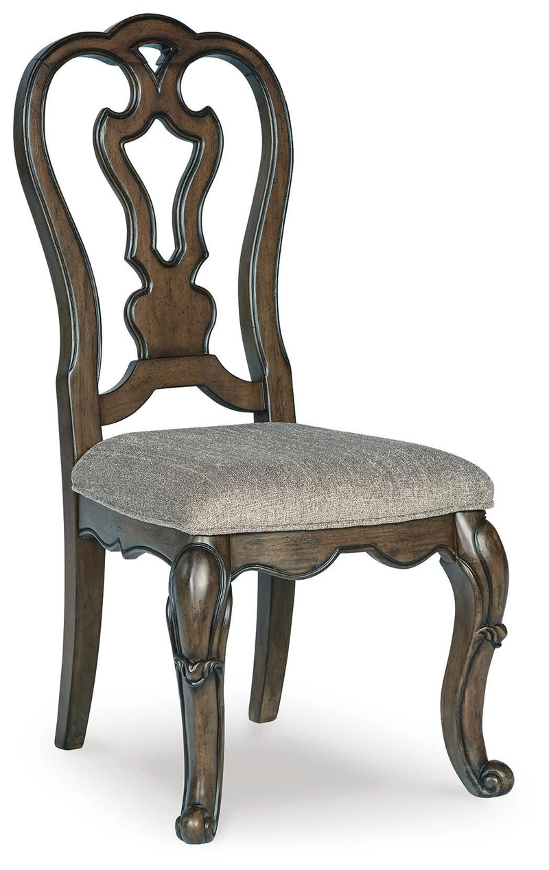 Maylee Dining Table and 4 Chairs with Storage in Dark Brown - PKG017131
