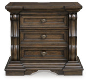 Maylee Queen Upholstered Panel Bed, Dresser and 2 Nightstands - B947B20