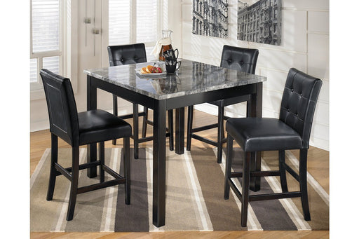 Maysville Black Counter Height Dining Table and Bar Stools (Set of 5) - Lara FurnitureDining Room Set