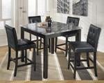 Maysville Black Counter Height Dining Table and Bar Stools (Set of 5) - Gate FurnitureDining Room Set