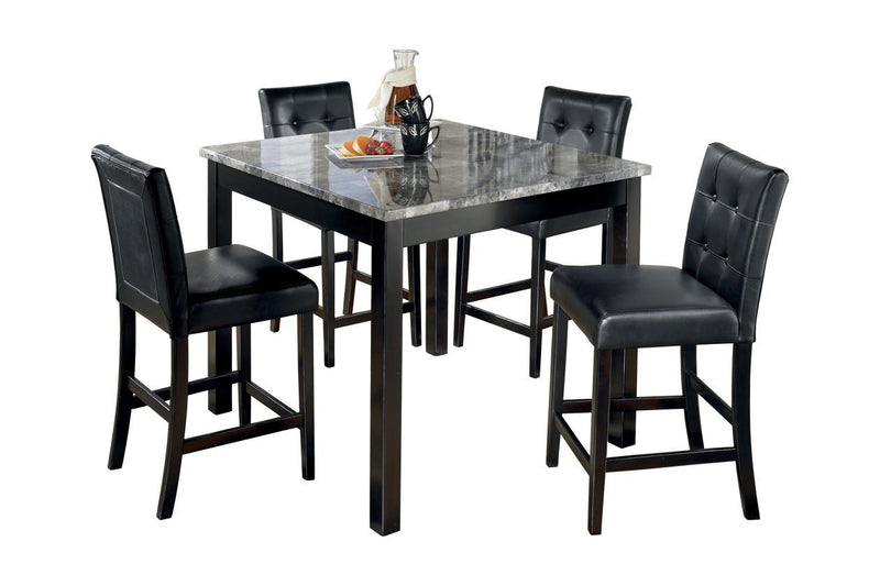 Maysville Black Counter Height Dining Table and Bar Stools (Set of 5) - Lara FurnitureDining Room Set