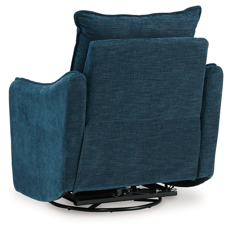McBurg Navy Swivel Power Recliner - 4480128