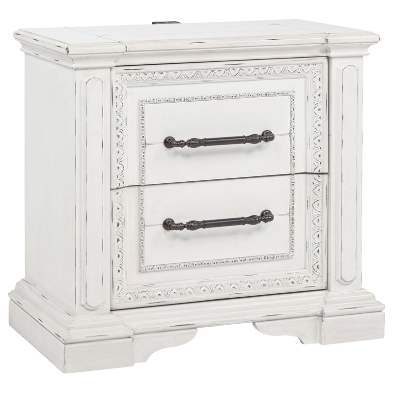 McKinney 2-drawer Nightstand with Dual USB Vintage White - 215872