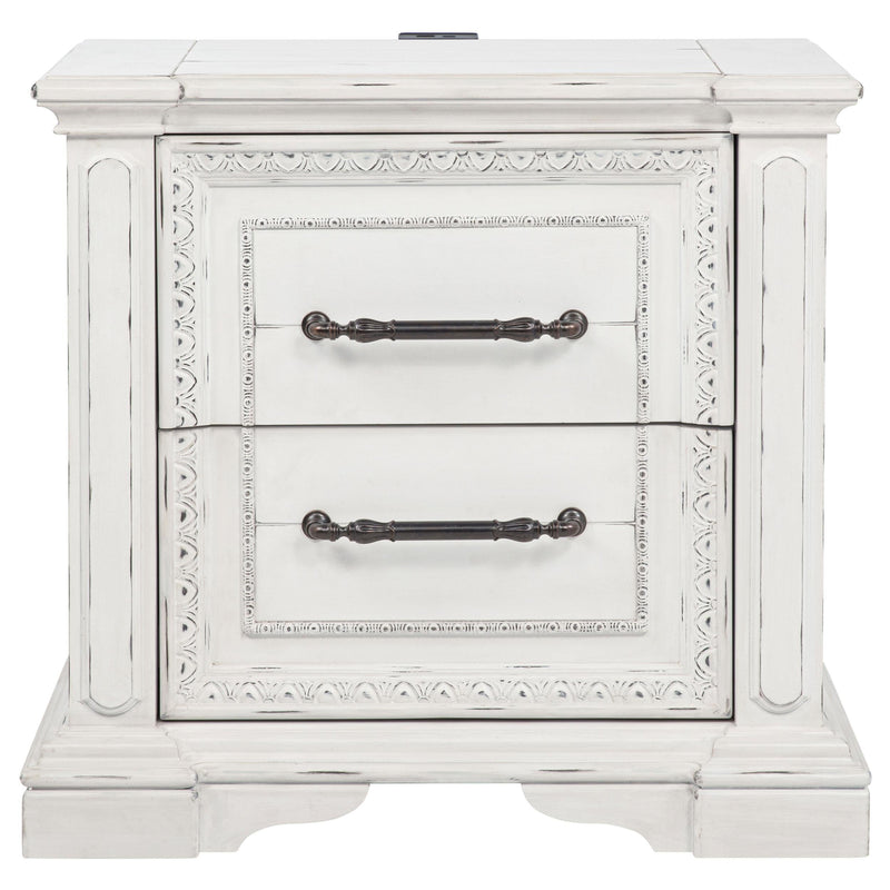 McKinney 2-drawer Nightstand with Dual USB Vintage White - 215872