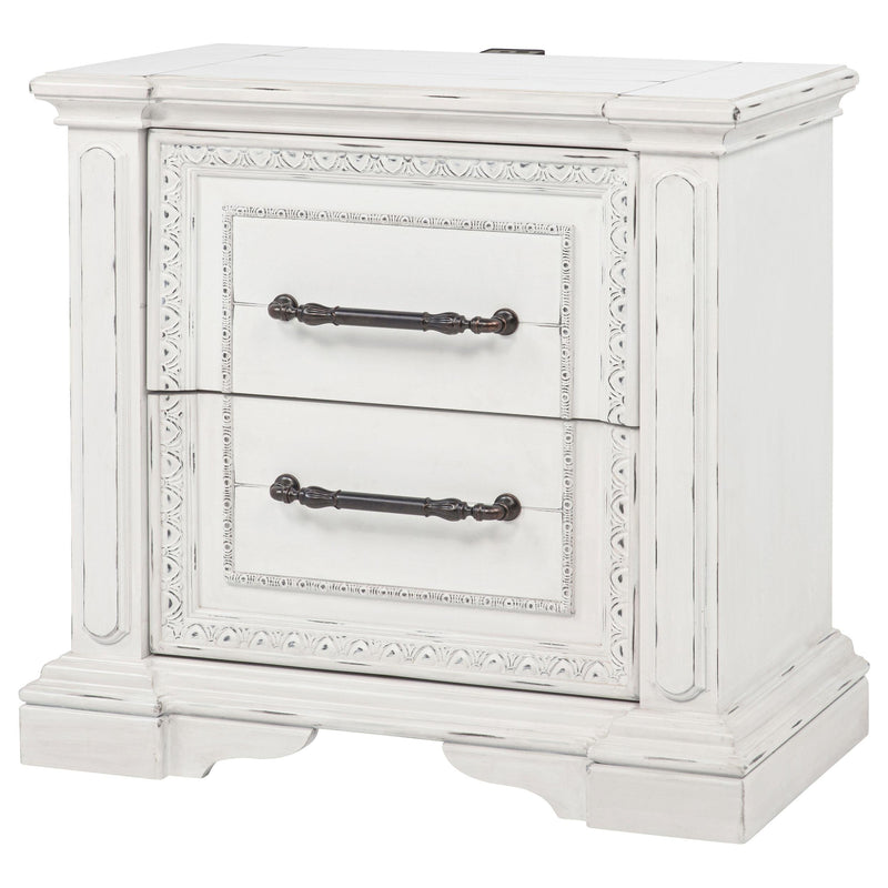 McKinney 2-drawer Nightstand with Dual USB Vintage White - 215872