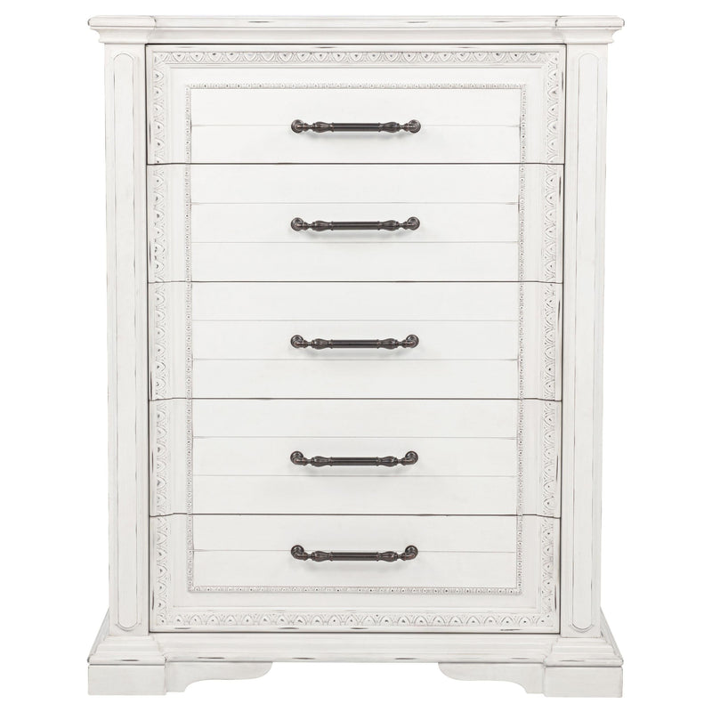 McKinney 5-drawer Bedroom Chest of Drawers Vintage White - 215875