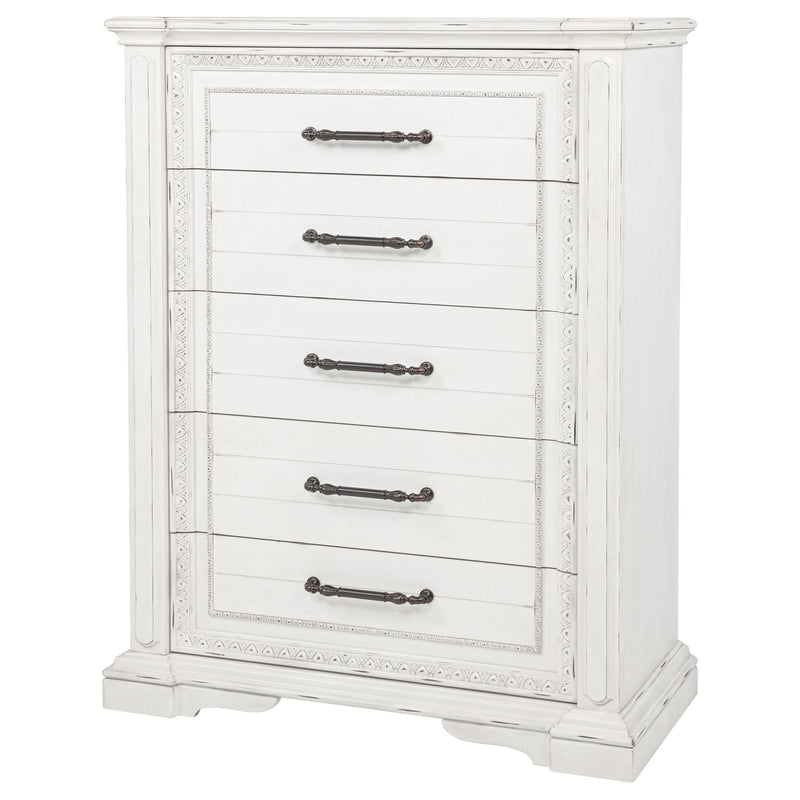 McKinney 5-drawer Bedroom Chest of Drawers Vintage White - 215875