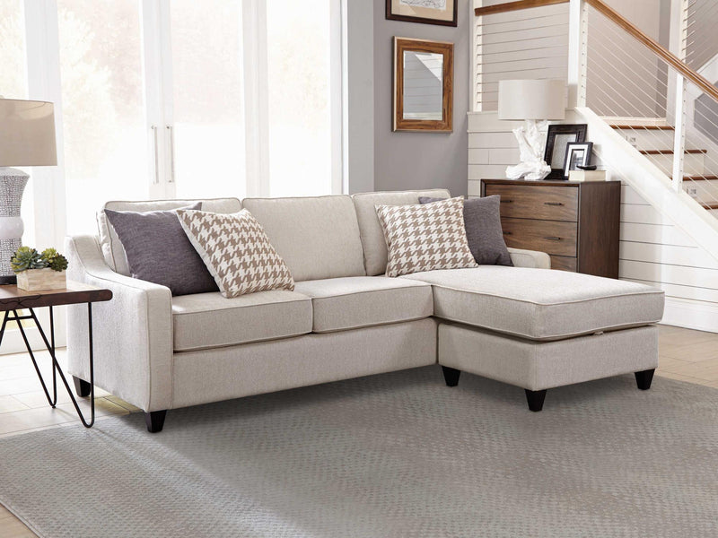 Mcloughlin Upholstered Sloped Arm Sectional Sofa Platinum - 501840