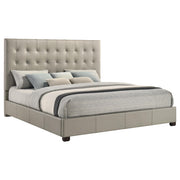 Medley Genuine Leather Eastern King Platform Bed Tan - 315911TANKE