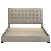 Medley Genuine Leather Eastern King Platform Bed Tan - 315911TANKE