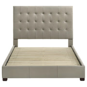 Medley Genuine Leather Queen Panel Platform Bed Tan - 315911TANQ