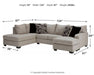 Megginson Storm LAF Sectional - Gate FurnitureSectional