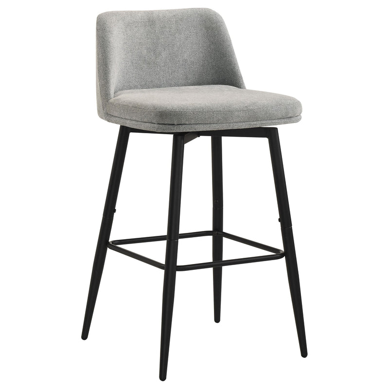 Mellor Fabric Upholstered Swivel Bar Chair Grey (Set of 2) - 182635LGR