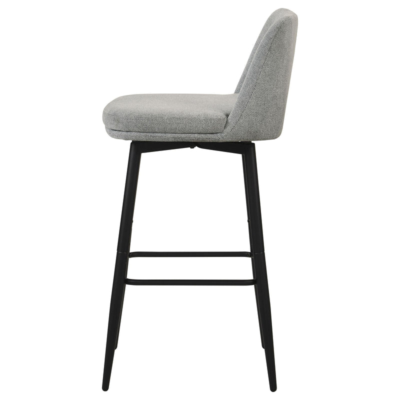 Mellor Fabric Upholstered Swivel Bar Chair Grey (Set of 2) - 182635LGR