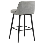 Mellor Fabric Upholstered Swivel Bar Chair Grey (Set of 2) - 182635LGR