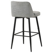 Mellor Fabric Upholstered Swivel Bar Chair Grey (Set of 2) - 182635LGR