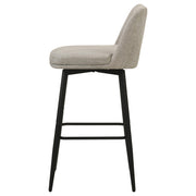 Mellor Fabric Upholstered Swivel Bar Chair Slate Brown (Set of 2) - 182635STN