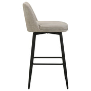 Mellor Fabric Upholstered Swivel Bar Chair Slate Brown (Set of 2) - 182635STN