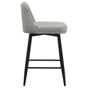 Mellor Fabric Upholstered Swivel Counter Chair Grey (Set of 2) - 193999LGR