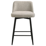 Mellor Fabric Upholstered Swivel Counter Chair Slate Brown (Set of 2) - 193999STN