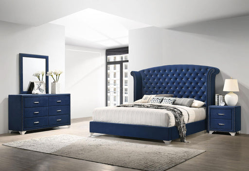 Melody 4-piece California King Bedroom Set Pacific Blue - 223371KW-S4