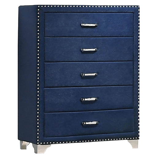 Melody 5-drawer Bedroom Chest Pacific Blue - 223375