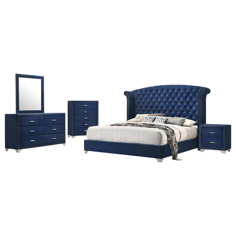 Melody 5-piece California King Bedroom Set Pacific Blue - 223371KW-S5