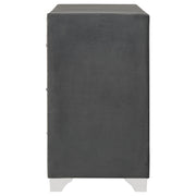 Melody 6-drawer Upholstered Dresser Grey - 223383