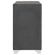 Melody 6-drawer Upholstered Dresser Grey - 223383