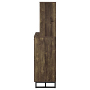 Mendoza 2-door Home Bar Cabinet Wine Storage Rustic Oak - 182082