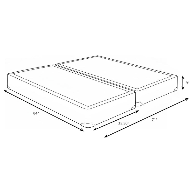 Mercer 9-inch Split California King Box Spring Foundation - 350416KW