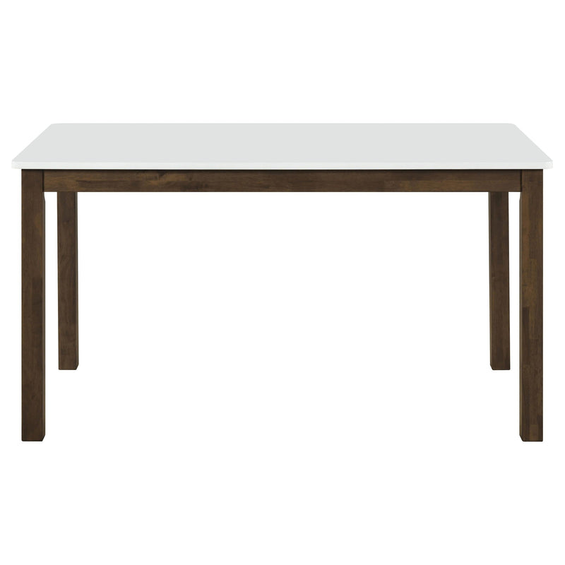 Merrin 55-inch Rectangular Dining Table White and Walnut - 192721