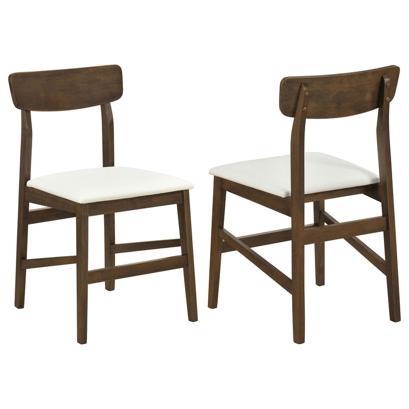 Merrin Dining Side Chair Off White and Walnut (Set of 2) - 192722