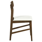 Merrin Dining Side Chair Off White and Walnut (Set of 2) - 192722