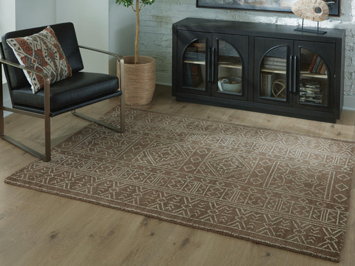 Merrittman Brown/Ivory 5' x 7' Area Rug - R407702
