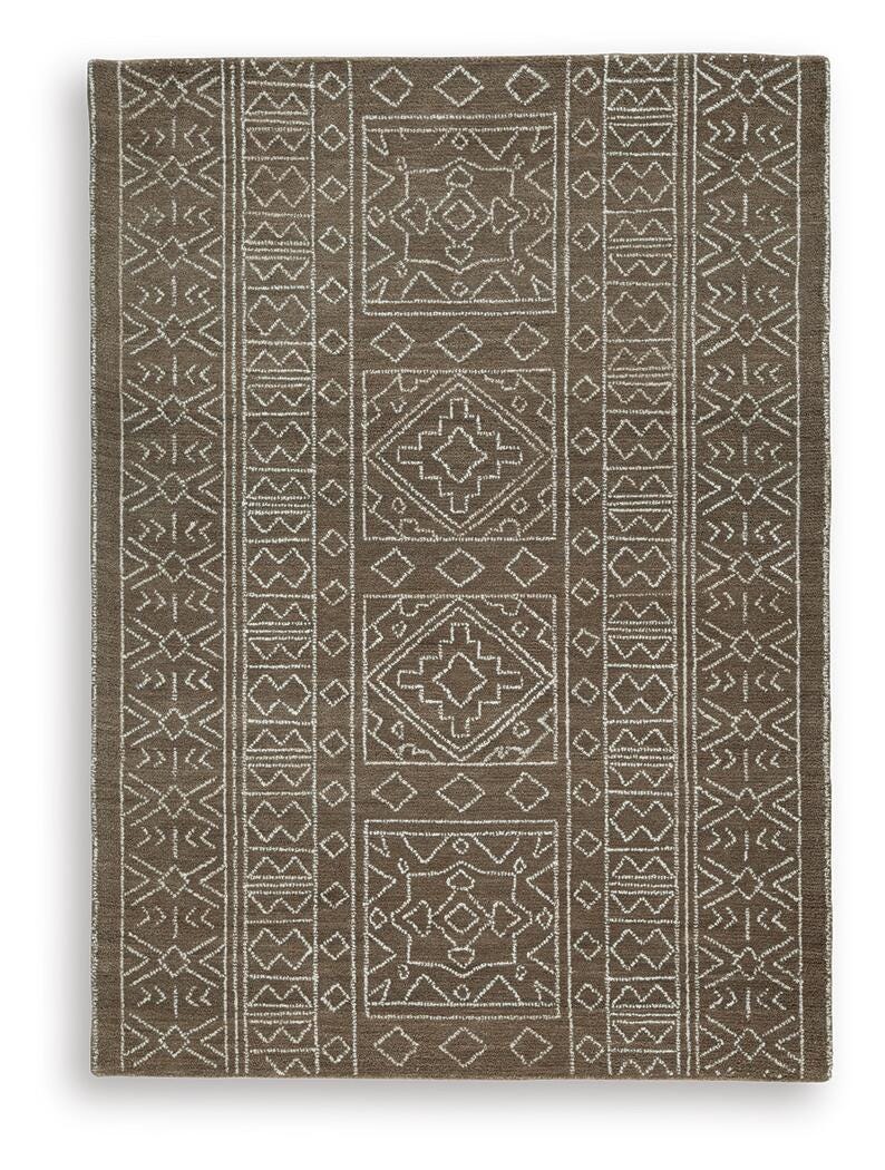 Merrittman Brown/Ivory 5' x 7' Area Rug - R407702