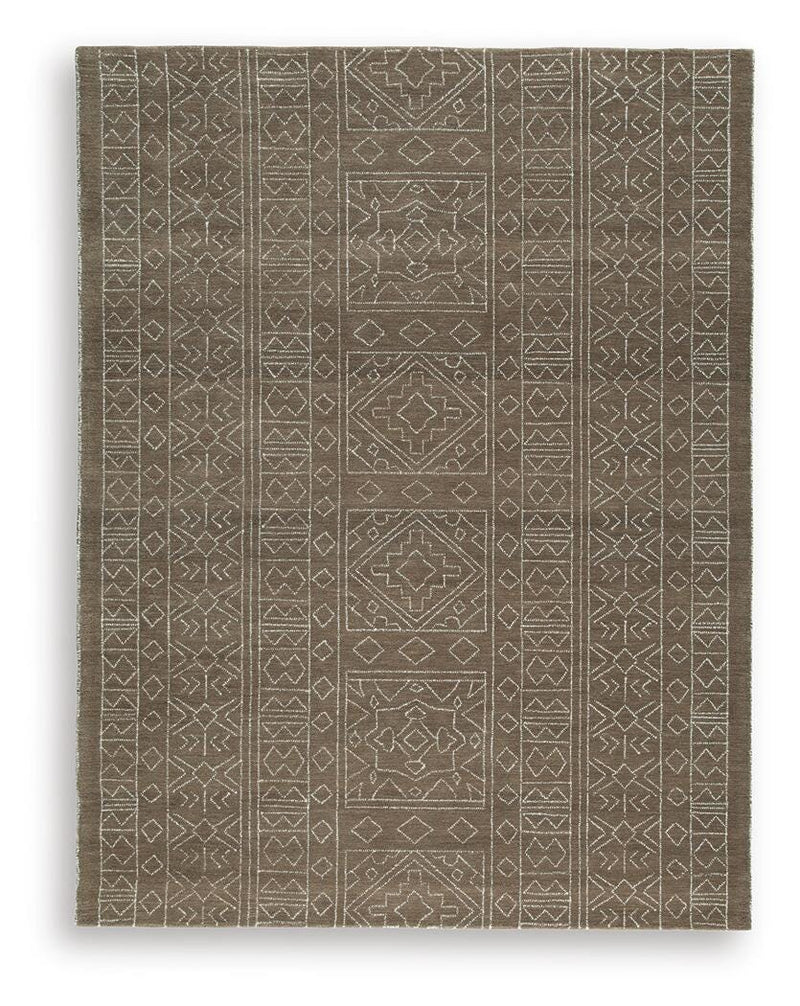 Merrittman Brown/Ivory 7'8" x 10' Area Rug - R407701