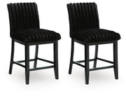 Mervannie Black Counter Height Barstool, Set of 2 - PCD571-124
