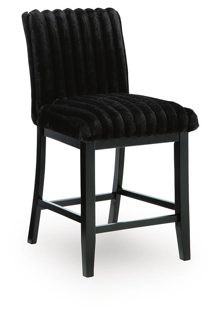 Mervannie Black Counter Height Barstool, Set of 2 - PCD571-124