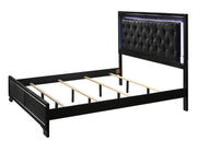 Micah Black LED Upholstered Panel Bedroom Set - Lara FurnitureBedroom Set