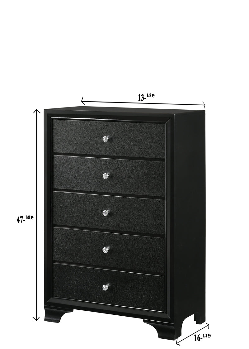 Micah Black LED Upholstered Panel Youth Bedroom Set - Lara FurnitureYouth Bedroom Set