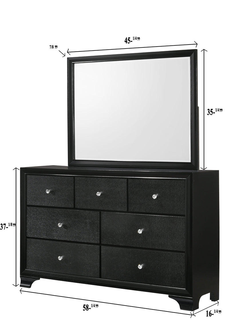 Micah Black LED Upholstered Panel Youth Bedroom Set - Lara FurnitureYouth Bedroom Set