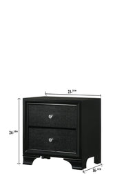 Micah Black LED Upholstered Panel Youth Bedroom Set - Lara FurnitureYouth Bedroom Set