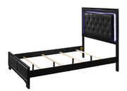 Micah Black LED Upholstered Panel Youth Bedroom Set - Lara FurnitureYouth Bedroom Set