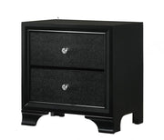 Micah Black Nightstand - Lara FurnitureNightstand