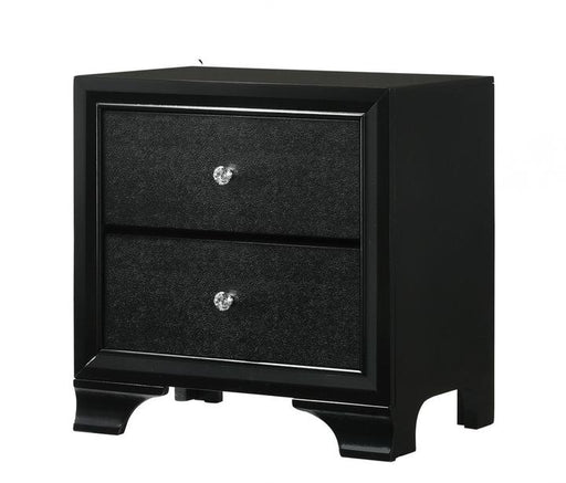 Micah Black Nightstand - Lara FurnitureNightstand