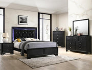 Micah Black Nightstand - Lara FurnitureNightstand