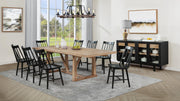 Middleton 10-piece Extension Leaf Dining Set Natural Brown and Black - 108541-S10B